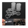Xiaolanwelc@ 100Pcs/Set 32mm Clear Coin Capsules Case Coins Holders Specie