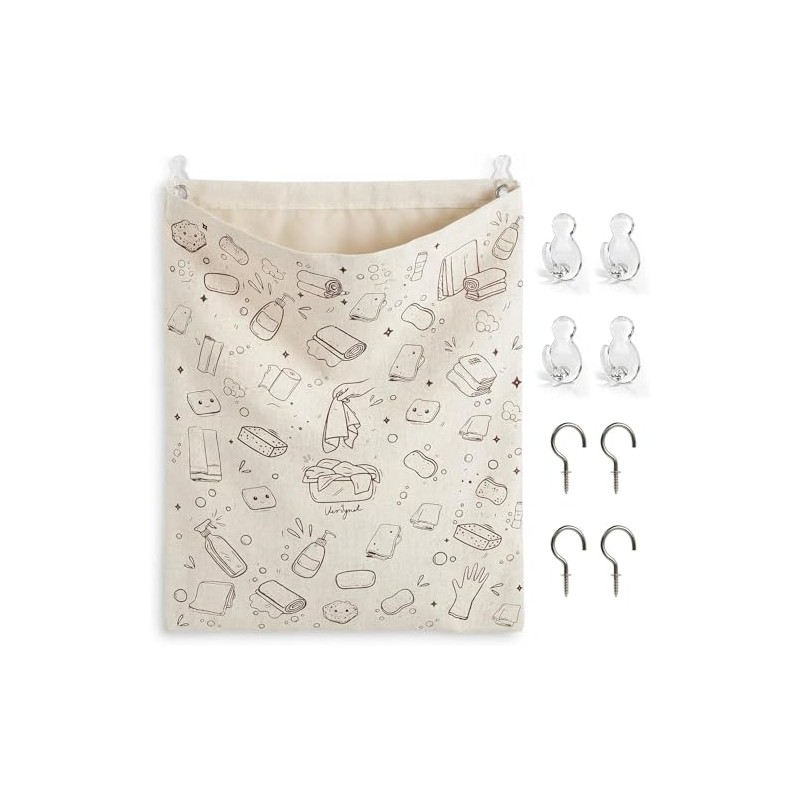 Reusable Dirty Rag Storage Bag Over the Door Hamper
