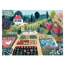 Graphinee Jigsaw Puzzles for Adults 1000 Pieces, Spring Village Life Puzzle, Colorful as Home Wall Decor for Family Challenging Games