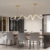 FBFC Modern LED Linear Pendant Light, DIY 59 inch Gold