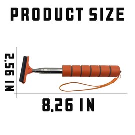 8sanlione Car Rearview Mirror Wiper, Retractable Auto Glass Squeegee, Water Cleaner with Telescopic Long Rod, Portable Cleaning Tool for All Vehicles, Universal Automotive Accessories (Orange)