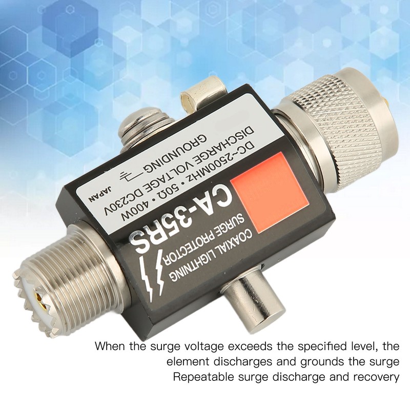 UHF Coaxial Lightning Surge Arrester 400W Male to Female Lightning