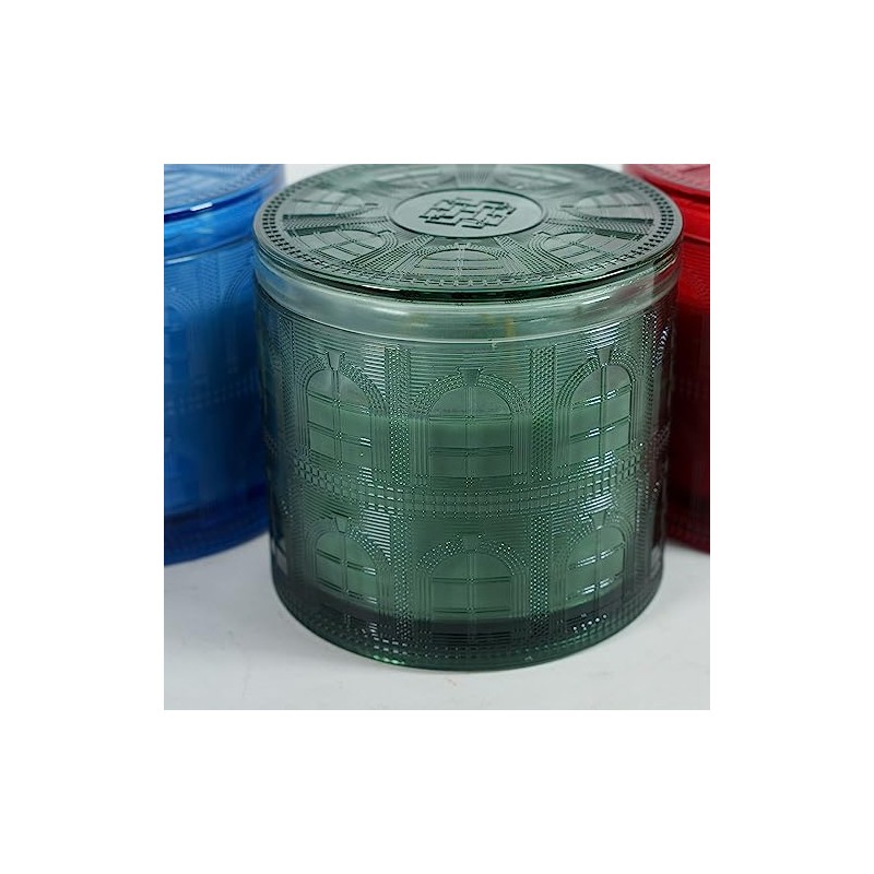 Set of 3 Festive Woods Holiday Candles Long Lasting Jar