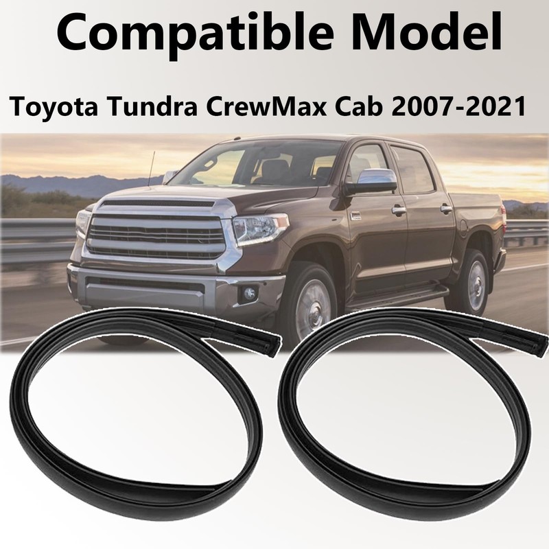2PCS Roof Molding Drip Weatherstrip Compatible with Toyota Tundra Crew
