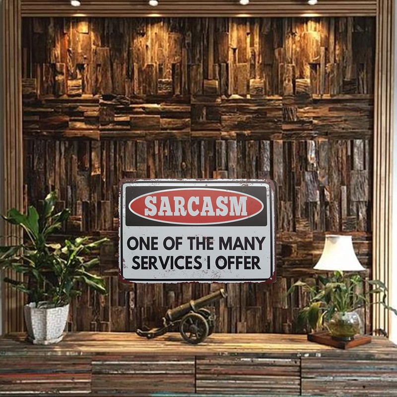 Funny Sarcastic Metal Tin Sign Wall Decor Man Cave Bar