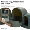 MS!MAKE SURE Cat Litter Box, Large Covered Hidden Dog Proof