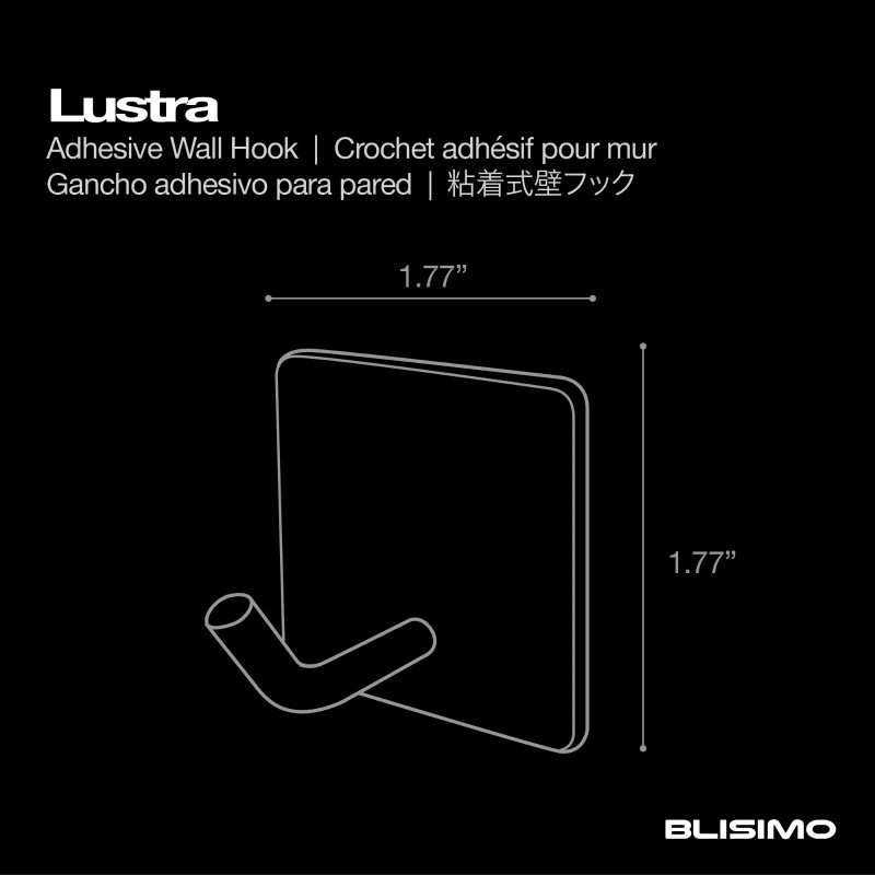 BLISIMO Heavy Duty Stainless Steel Adhesive Hooks – No Drill,
