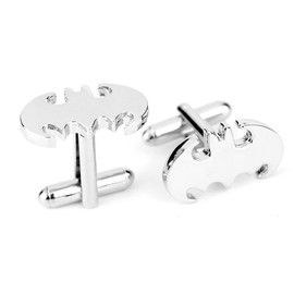 Badmen Super Hero Collection Silver Batmen Cufflink Men's Classic Formal Occasions Cufflinks