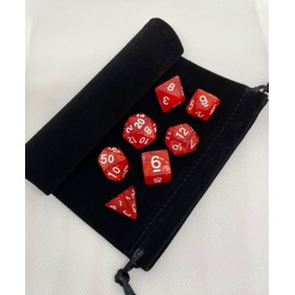 Polyhedral Dice Set 7pcs Acrylic D4 D6 D8 D10 D10 D12 D20 Role Playing Games JDR DND D & D RPG (Red)