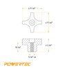 POWERTEC 5/16"-18 4 Point Knobs 10PK, Clamping Knobs with Steel