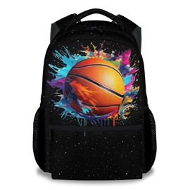 Kids School Backpack for Boys Girls, Basketball Backpack for School Elementary, 17 Inch Sport Backpack with Adjustable Straps, Durable, Lightweight, Large Capacity