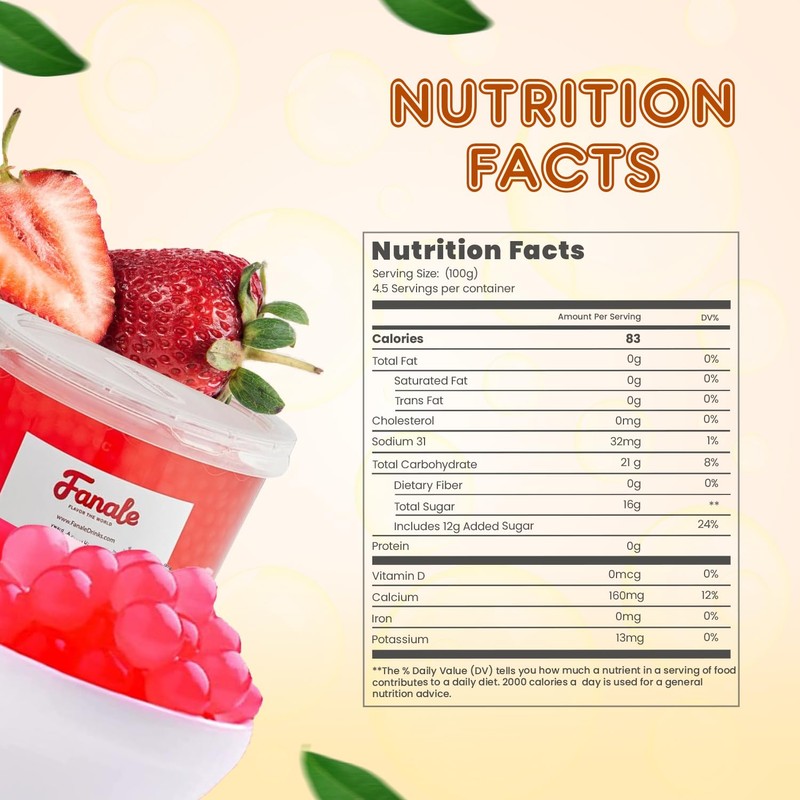 Fanale Popping Boba Pearls for Bubble Tea - 7 pound