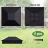 4x4 (3.5inx3.5in) Fence Post Caps, 6 Pack Deck Post Caps