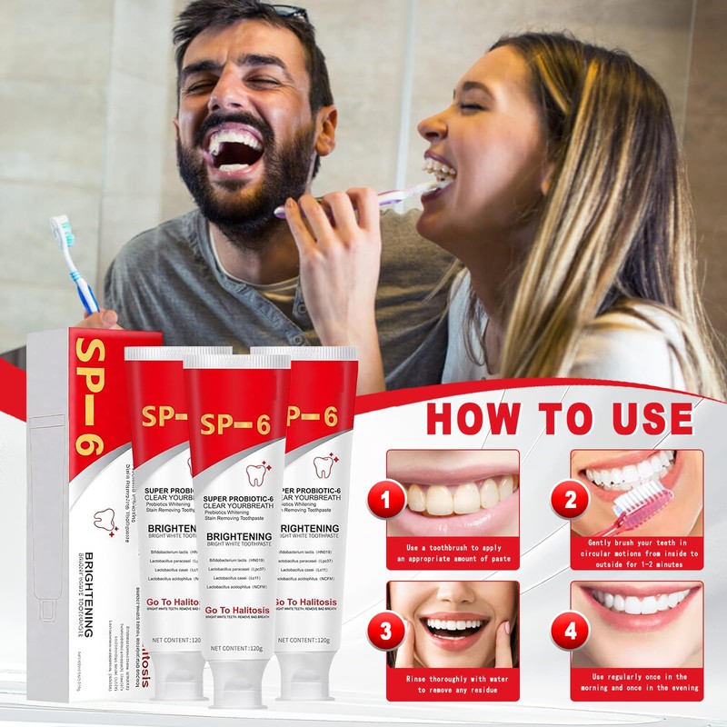 Pack of 3 Sp-6 Toothpaste Probiotic Toothpaste, Sp 6 Probiotic