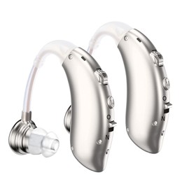 K&FCOPTEE Rechargeable Hearing Aids Seniors BTE Invisible Vioce Amplifiers Volume Control