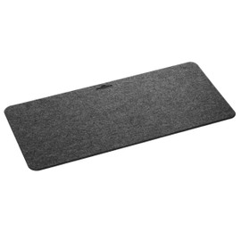 Durable Effect Soft Felt Office Desk Mat, Desk Pad Mat with Phone Holder, Made of Recycled PET Flet, Foldable/Portable 27.5" x 13" - Grey