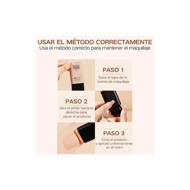 Base En Barra Corrector Facial Doble Punta Con Brocha 20g