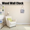 Wall Clock Industrial Style Silent Quartz Movement Density Board Large