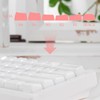 White Keycaps - 136 Keys Crystal Jelly Translucent Keycaps 75