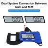 Bestgle Portable Thickness Gauges, 0-12mm Digital Thickness Caliper Micrometer Thickness