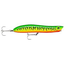 Rapala MaxRap Walk'n Roll Lure with Two No. 2 Hooks, Surface Swimming Depth, 13 cm Size, Firetiger