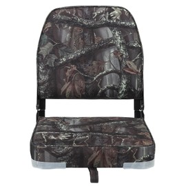 ERGOSEAT Folding Boat Seats Padded Camo Fishing Boat Chair with Backrest Marine Bass Jon Boat Seat