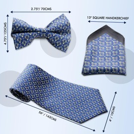 THE MASONIC COLLECTION - Craft 100% Silk Woven Tie, Bow Tie, And Handkerchief - Square & Compass - A Perfect Masonic Gift Accessory For Freemason Men