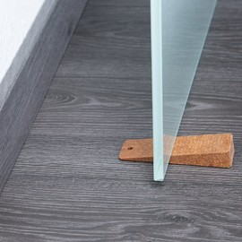 10 x sossai® door wedge | TSK95 | door stop (10 pieces) made of hard rubber | colour: cork