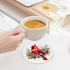 Bird Cardinal 6Pack Ceramic Drink Coasters,Quick-Absorb Stone Coasters with Anti-Slip