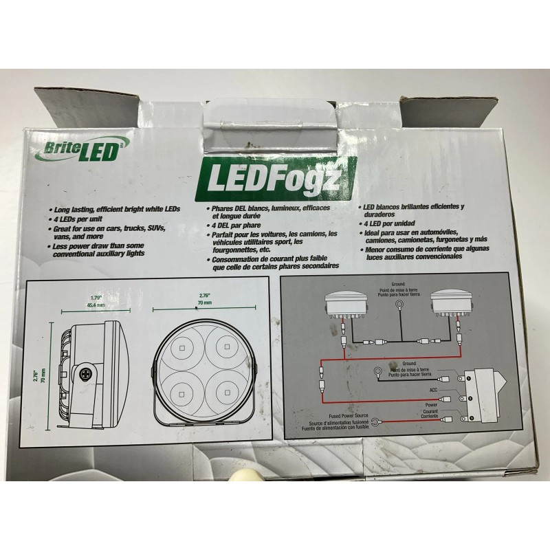BriteLED 71302 LED Auxiliary Fog And Driving Light Kit W/