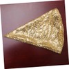 CIYODO Golden Sequin Table Cover Round Shiny Tablecloth for Weddings