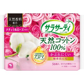 Sarasati Cotton 100%, Natural Rose Scent, 56 Pieces