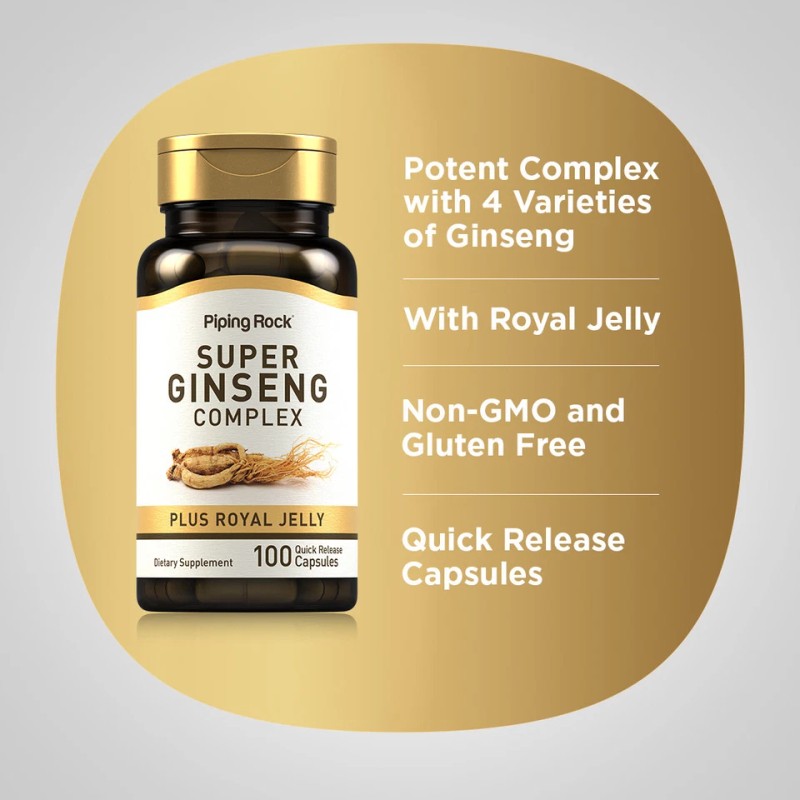 Ginseng Root Extract | 800mg | 100 Capsules | with