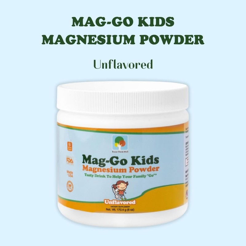 Raise Them Well Mag-Go Kids Magnesium Powder | Constipation Relief
