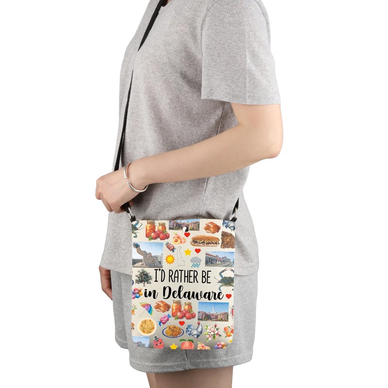 G2TUP Delaware State Gift I'd Rather Be In Delaware Crossbody