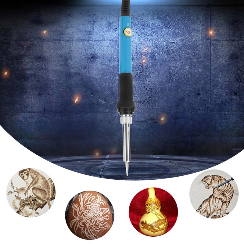 Adjustable Temperature Electric Iron Painting Tool Set with 27 Iron