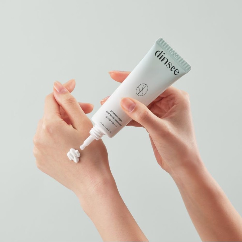 dinsee Premium Vegan Mild Sunscreen (SPF 50+PA++++)/Calming/Moisturizing/Sunscreen/UV Protection/Sun Cream/Makeup Base