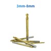 TEHAUX HSS Titanium Coated Drill Bits 6 Piece Set 3mm-8mm