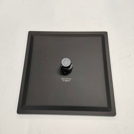 KES SUS304 Stainless Steel 10-Inch Shower Head Rainfall Style Modern Square Ultra Thin, Matte Black, J211S10F18-BK