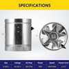 Simple Deluxe 8 Inch Inline Fan 420 CFM, HVAC Booster