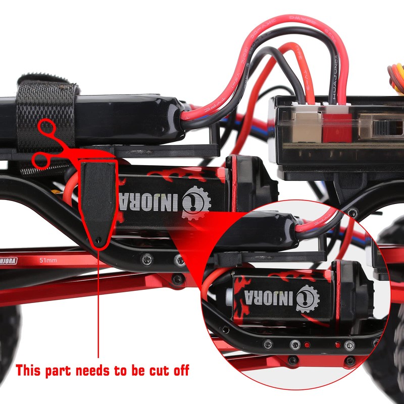 INJORA RC Motor II 050 66T つや消しモーター メタルマウント付き AX24 SCX24