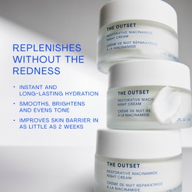 The Outset Restorative Niacinamide & Bakuchiol Night Cream – Gentle Fragrance-Free Anti-Aging Moisturizer, Wrinkle-Reducing, Clean & Vegan, Gluten-Free, Perfect for All Skin Types Including Sensitive, 1.7 fl oz