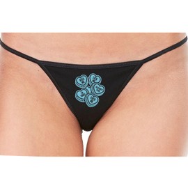 Knaughty Knickers Dirty Valentines Day Heart Candies Suggestive Fun Gift Black String Thong Adult Flirty Fun