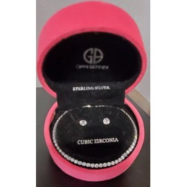 Giani Bernini Set Cubic Zirconia Tennis Bracelet, Earrings Sterling Silver J2