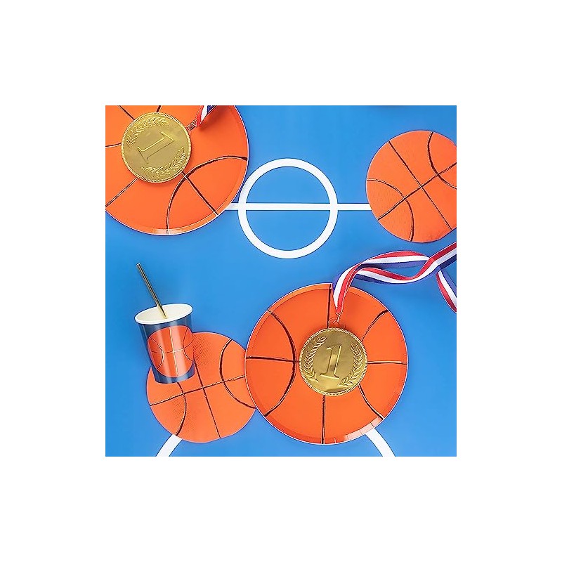 Meri Meri Basketball Plates (Pack of 8)