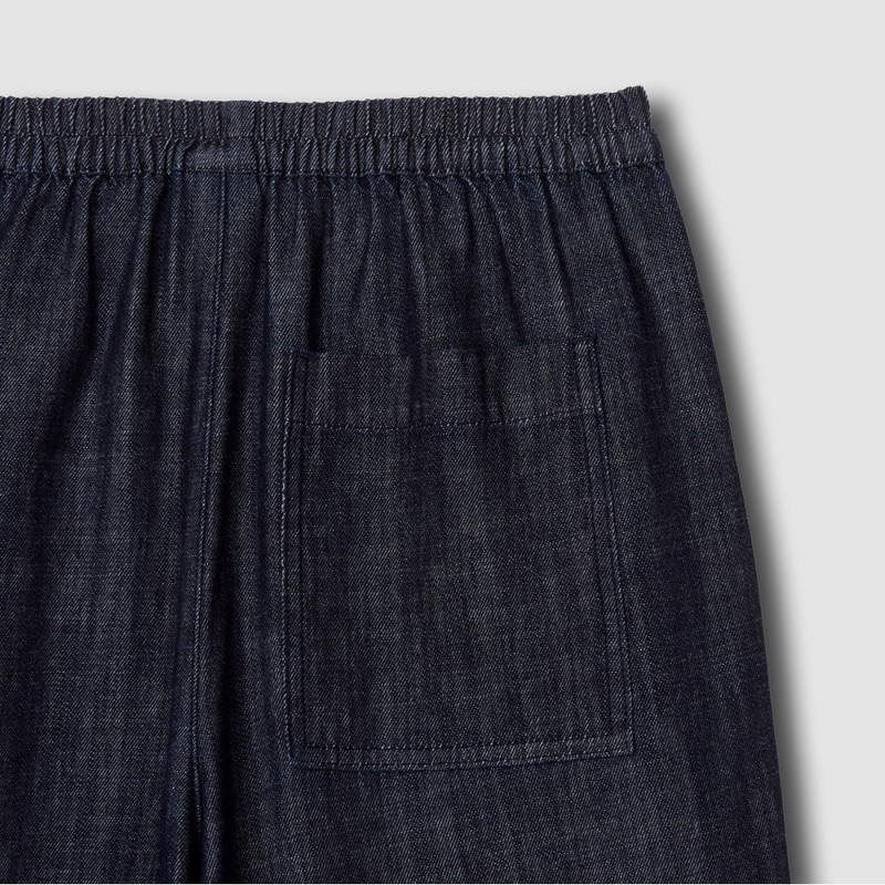 JAJU [JAJU] Women's Relaxed Fit Wide Jeans_Navy