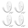 sourcing map 4 Pcs Wall Mounted Hook Robe Hooks Single