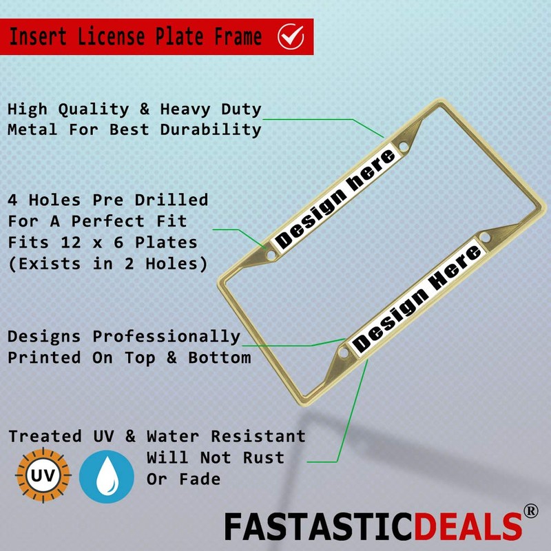 Fastasticdeals Metal Insert License Plate Frame I'd Rather Be Flying