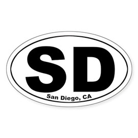 CafePress San Diego Oval Sticker Oval Car Bumper Sticker
