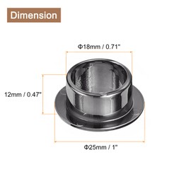 QUARKZMAN 6 Pieces Cable Hole Cover, 18mm (12/32") ABS Office Desk Cable Wire Grommet Cable Organizer for Office Desktop Wire, Black